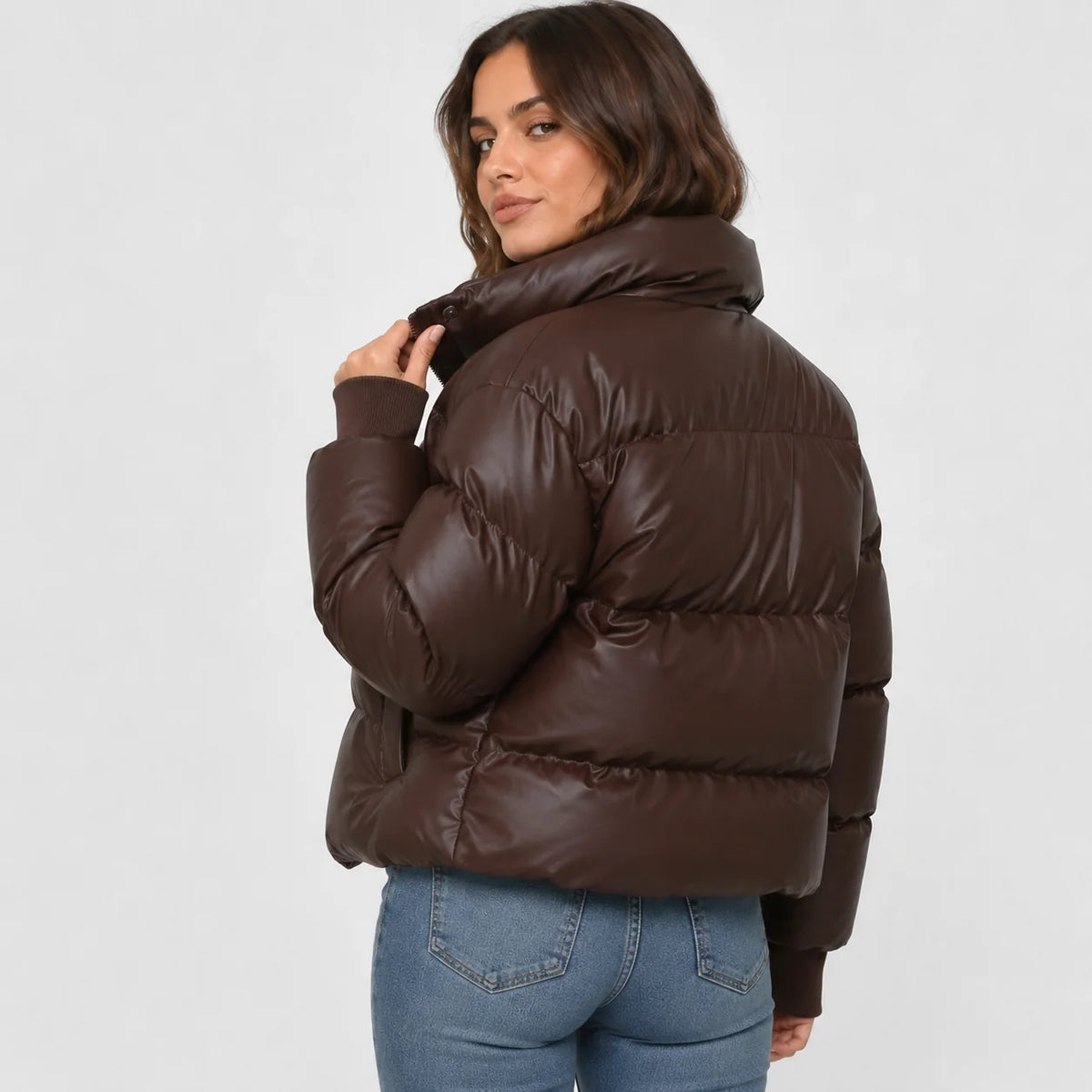 Women's Puffer Jacket - Warm Winter Coat Loose Fit with Pockets