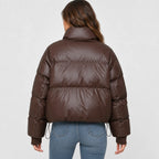 Women's Puffer Jacket - Warm Winter Coat Loose Fit with Pockets