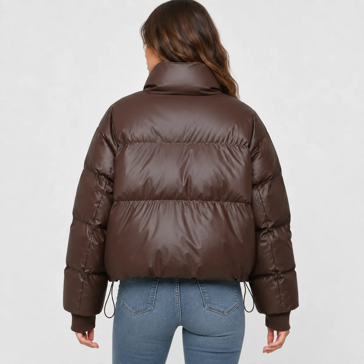 Women's Puffer Jacket - Warm Winter Coat Loose Fit with Pockets