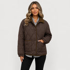 Women’s Quilted Puffer Jacket – Warm Short Winter Coat