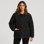 Women’s Quilted Puffer Jacket – Warm Short Winter Coat