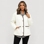 Women’s Quilted Puffer Jacket – Warm Short Winter Coat