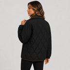 Women’s Quilted Puffer Jacket – Warm Short Winter Coat