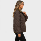 Women’s Quilted Puffer Jacket – Warm Short Winter Coat