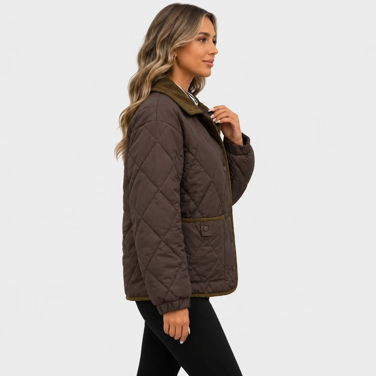 Women’s Quilted Puffer Jacket – Warm Short Winter Coat