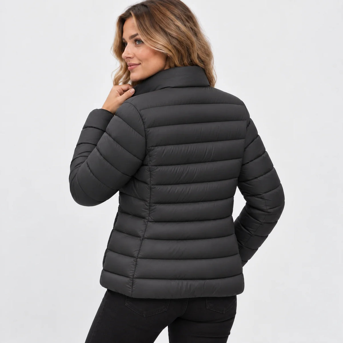 Women's Stand Collar Jacket - Quilted Elegant Style