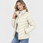 Women's Stand Collar Jacket - Quilted Elegant Style