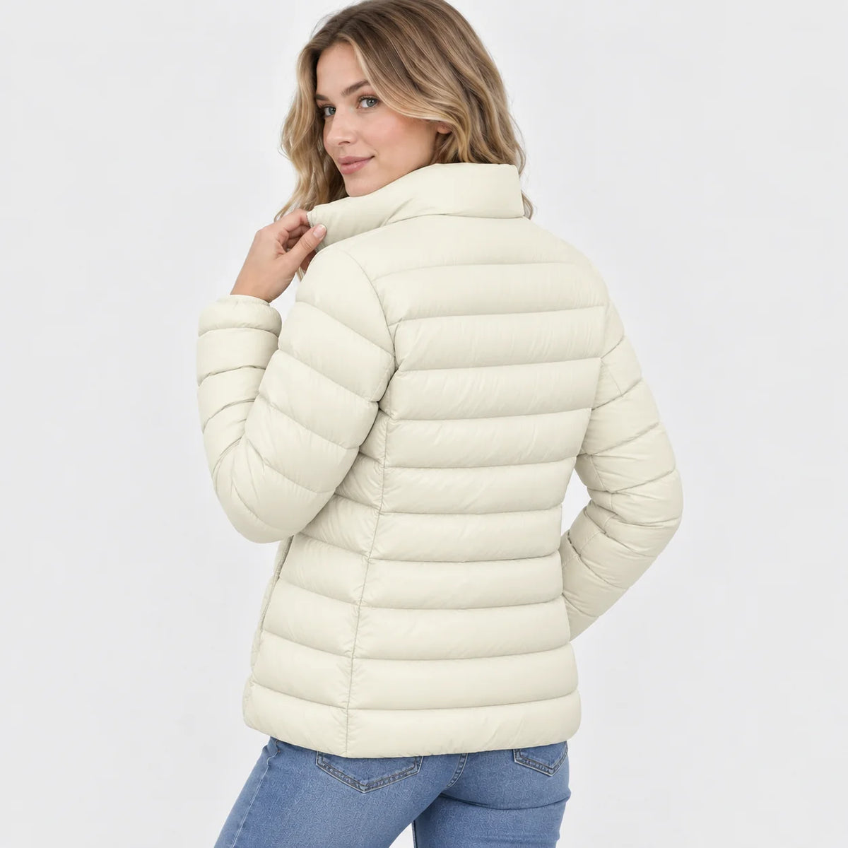 Women's Stand Collar Jacket - Quilted Elegant Style