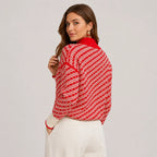 Women's Stand Collar Sweater - Viscose Blend Knit