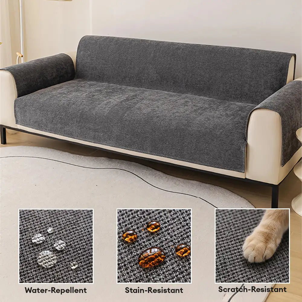 One-Piece Chenille Recliner Cover – Water-Repellent Non-Slip Slipcover - view 16