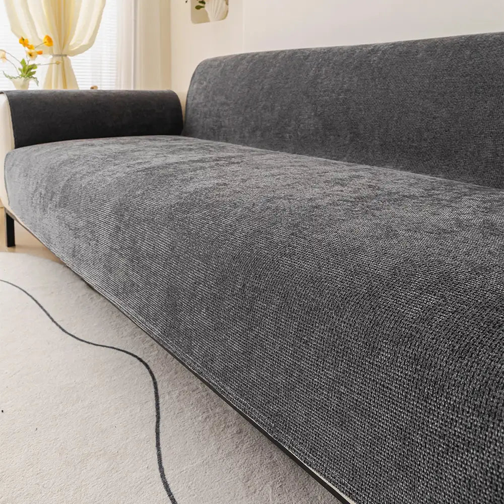 One-Piece Chenille Recliner Cover – Water-Repellent Non-Slip Slipcover - view 12