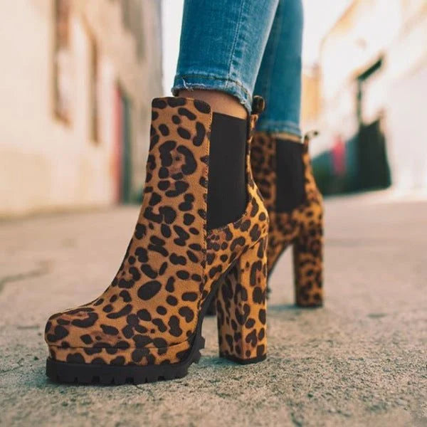 Oonagh | Platform Block Heel Ankle Boots for Women