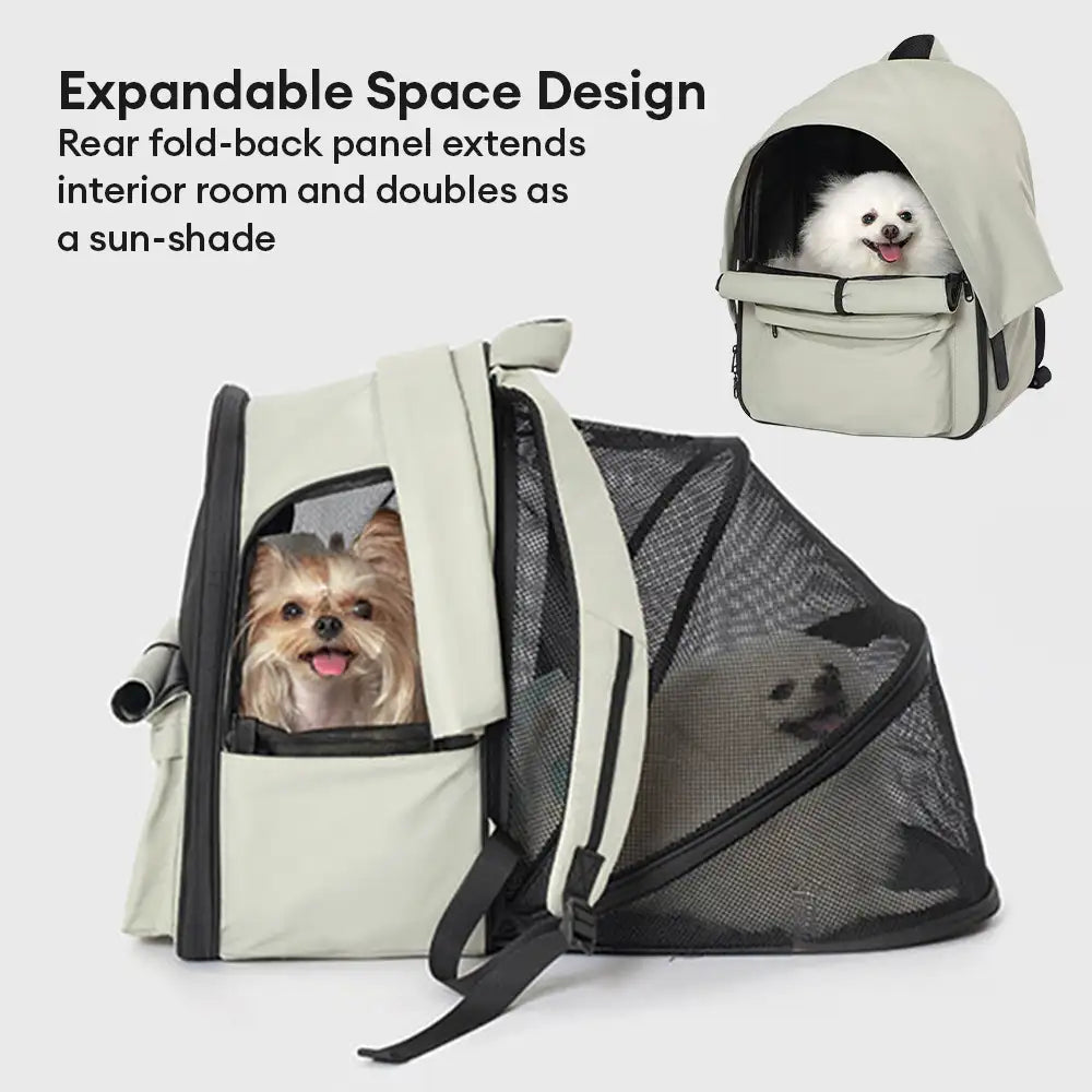 Expandable Cat Carrier Backpack – Breathable Travel Pack with Sunshade - view 3