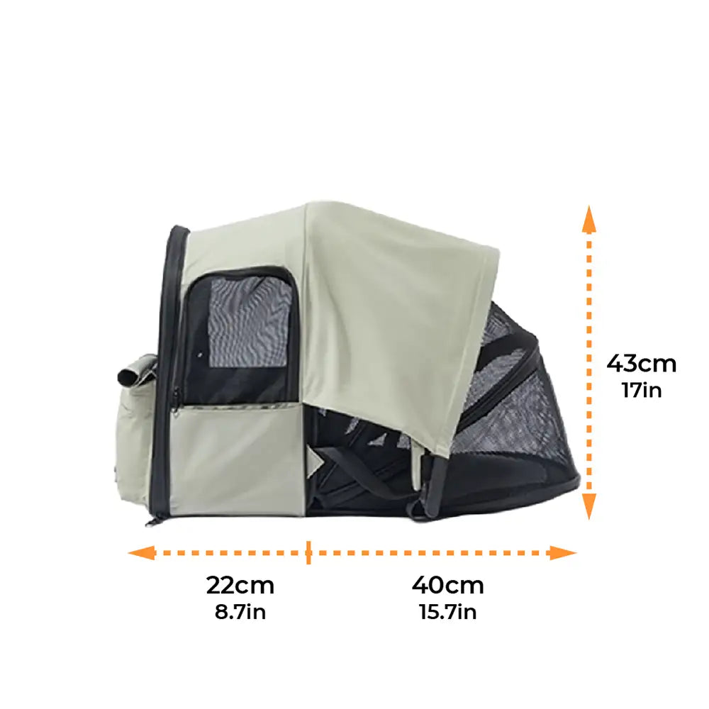 Expandable Cat Carrier Backpack – Breathable Travel Pack with Sunshade - view 10