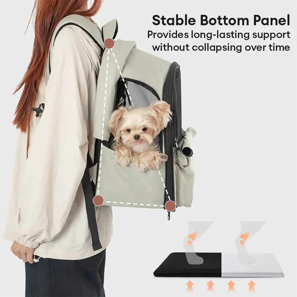 Expandable Cat Carrier Backpack – Breathable Travel Pack with Sunshade - view 5