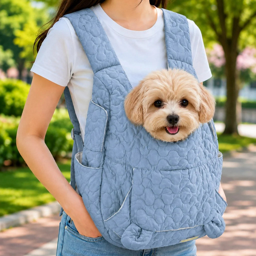 Hands-Free Front Pet Carrier Backpack for Small Dogs & Cats - Comfortable Carrying for Walks & Travel
