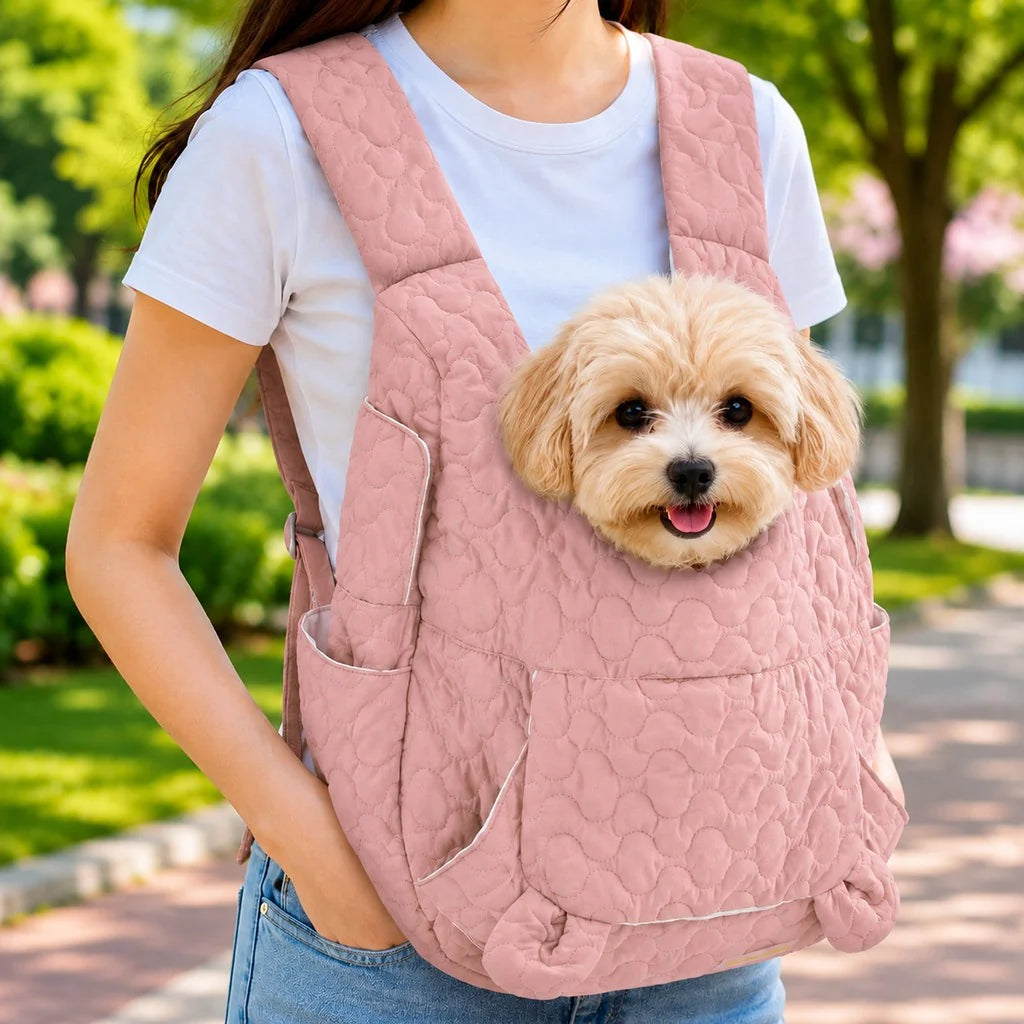 Hands-Free Front Pet Carrier Backpack for Small Dogs & Cats - Comfortable Carrying for Walks & Travel
