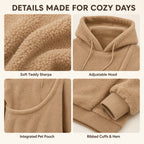 Sadie | Sherpa Pet Carrier Hoodie with Front Pouch