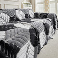 Plush Couch Cover for Dogs – Washable Leaf Pattern Sofa Throw & Furniture Protector