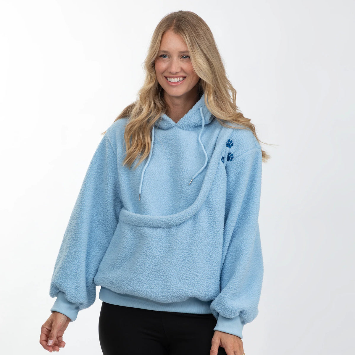 Pet Carrier Hoodie Sweatshirt | Fleece Dog & Cat Sling Hoodie with Front Pocket