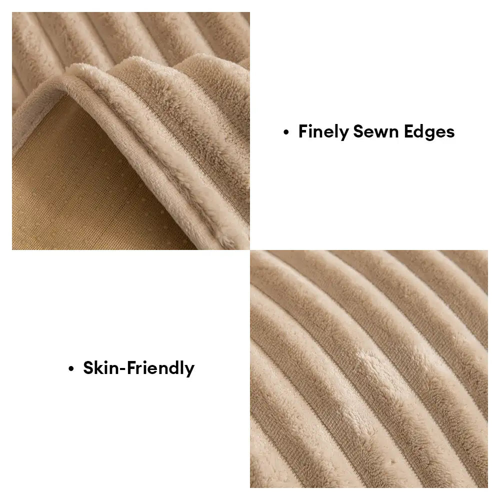 Plush Pet-Friendly Non-Slip One-Piece Sectional Couch Cover Recliner Couch Cover - Strips