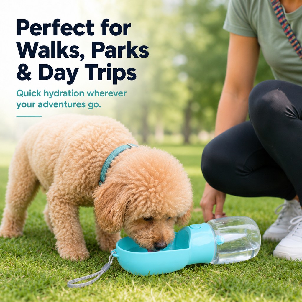 Portable 2-in-1 Pet Water & Food Bottle – Keep Dogs Hydrated & Fed on Walks, Hiking, or Travel