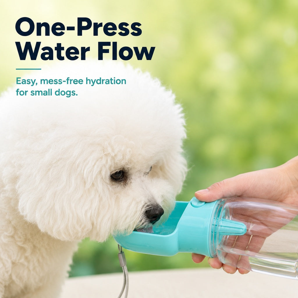 Portable 2-in-1 Pet Water & Food Bottle – Keep Dogs Hydrated & Fed on Walks, Hiking, or Travel