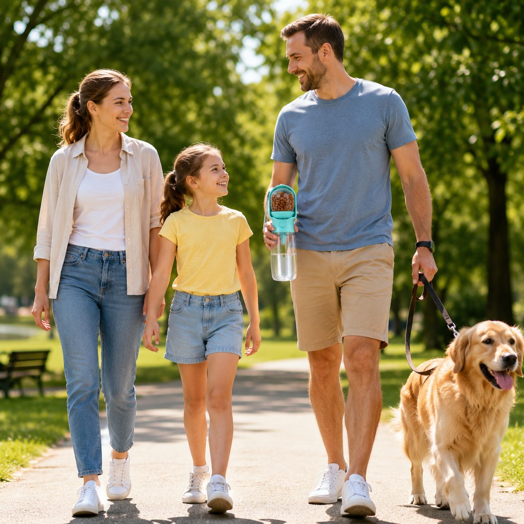 Portable 2-in-1 Pet Water & Food Bottle – Keep Dogs Hydrated & Fed on Walks, Hiking, or Travel