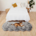 Runner Faux Fur Memory Foam Dog Bed - Charcoal Grey
