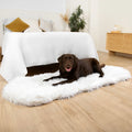 Runner Faux Fur Memory Foam Dog Bed - Curve Polar White