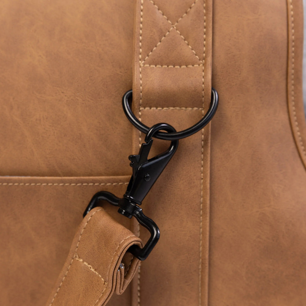 3-in-1 Faux Leather Dog Carrier Bag 2.0 - Camel