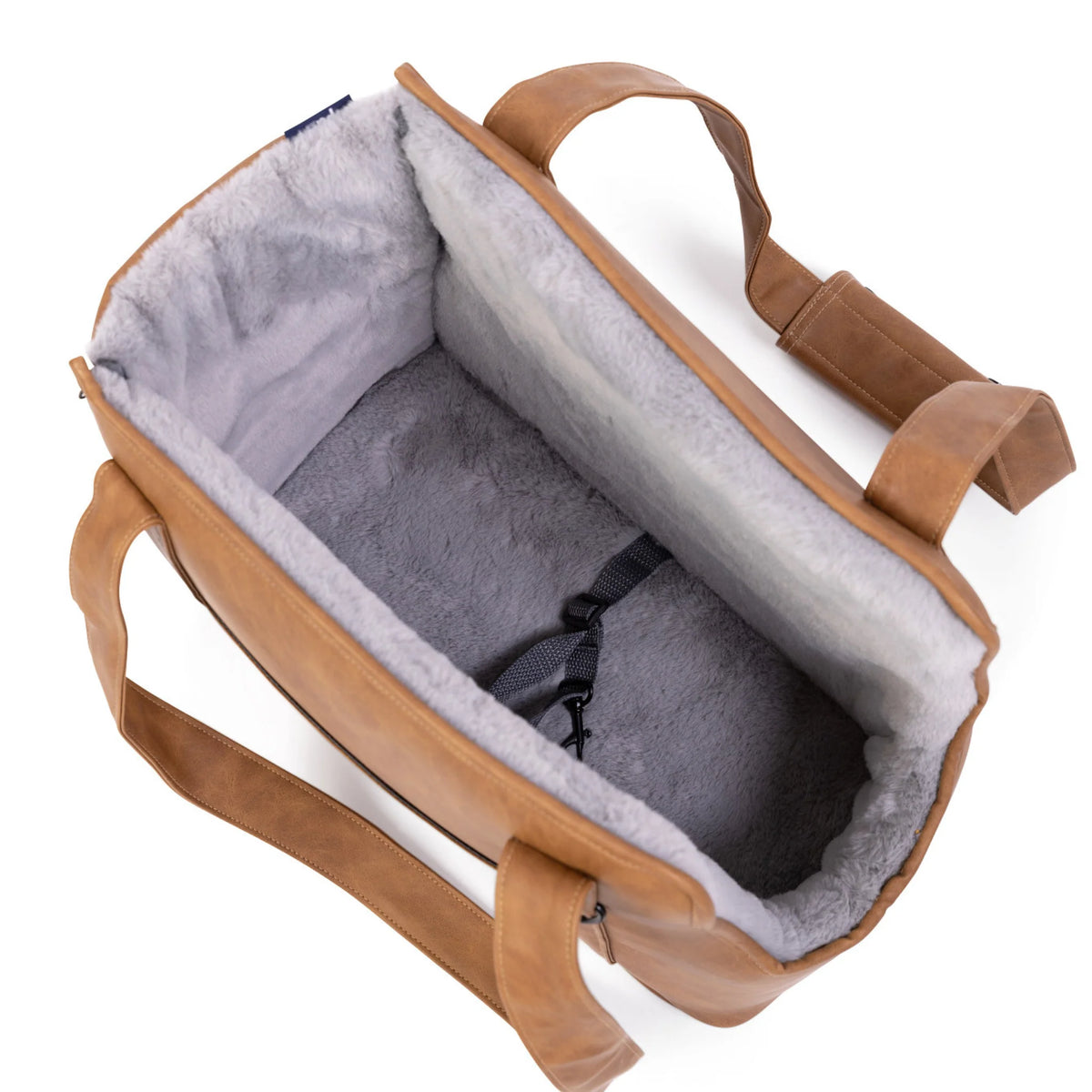3-in-1 Faux Leather Dog Carrier Bag 2.0 - Camel