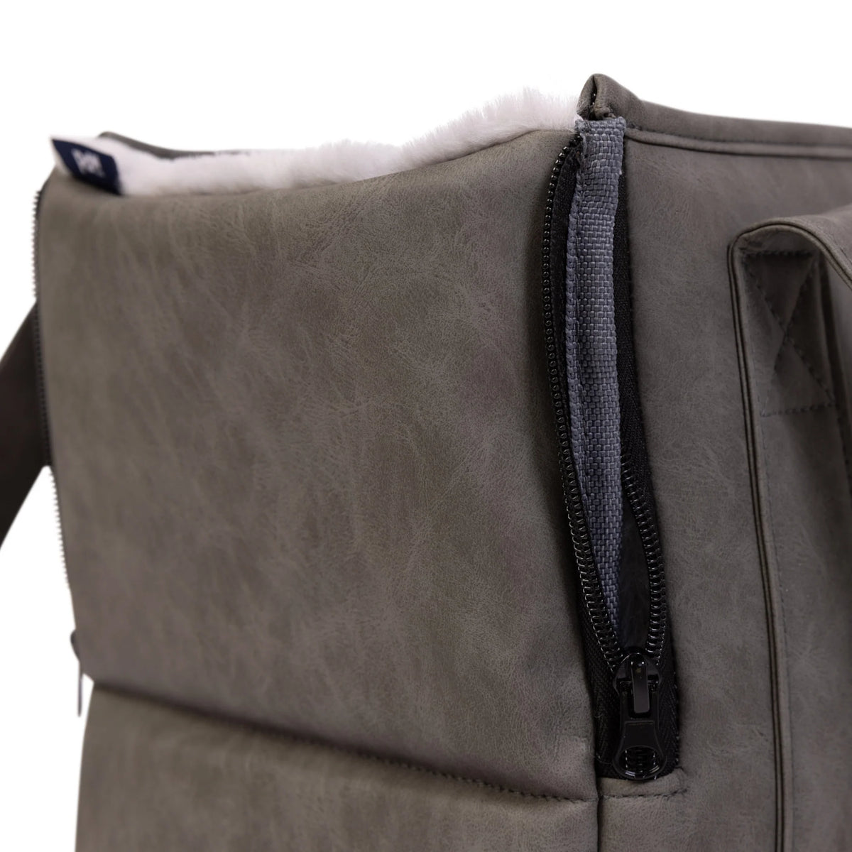 3-in-1 Faux Leather Dog Carrier Bag 2.0 - Slate Grey