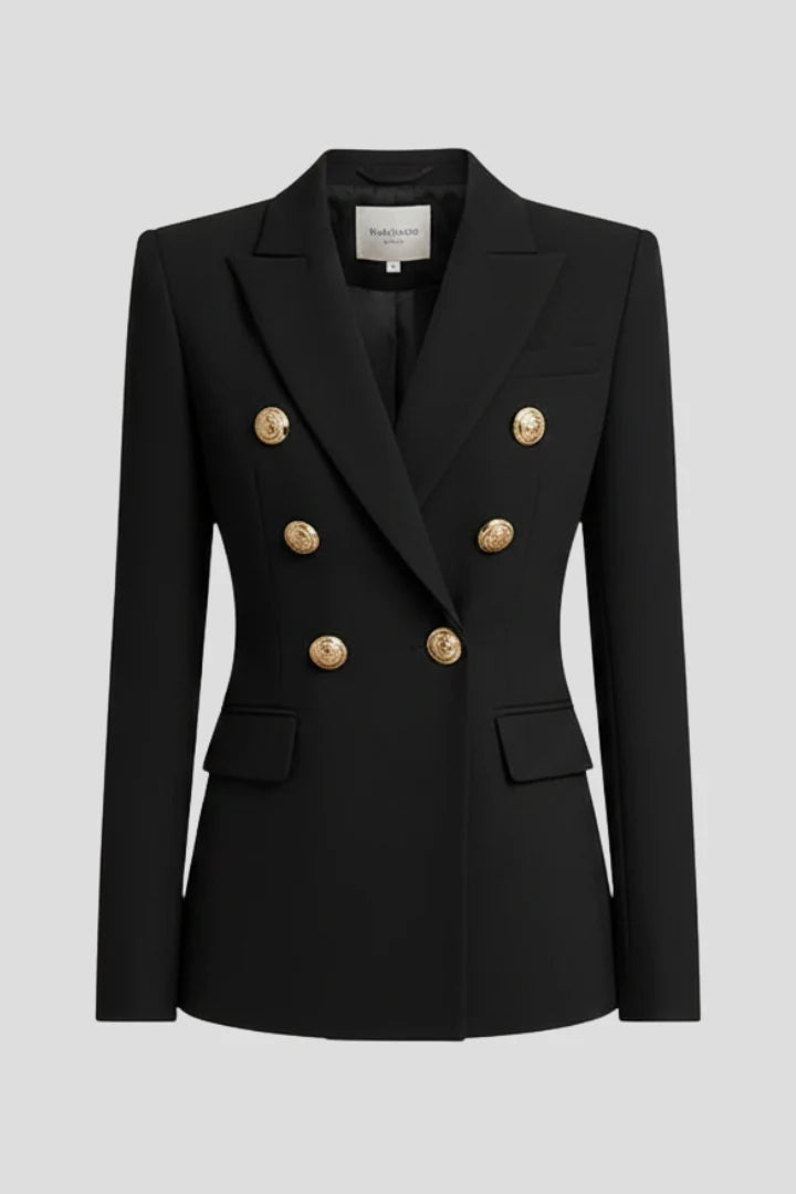 Rebecca | Double-Breasted Blazer with Gold-Tone Buttons for Women