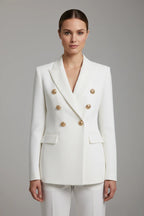 Rebecca | Double-Breasted Blazer with Gold-Tone Buttons for Women