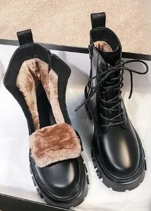 Roberta | Ankle Snow Boots with Lace-Up for Women