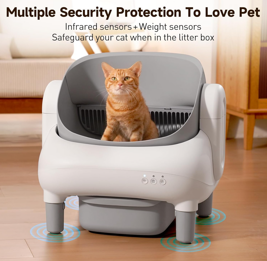 Smart Litter Box | Automatic Self-Cleaning Cat Litter Box with App Control | Multi-Cat Recognition for Effortless Maintenance