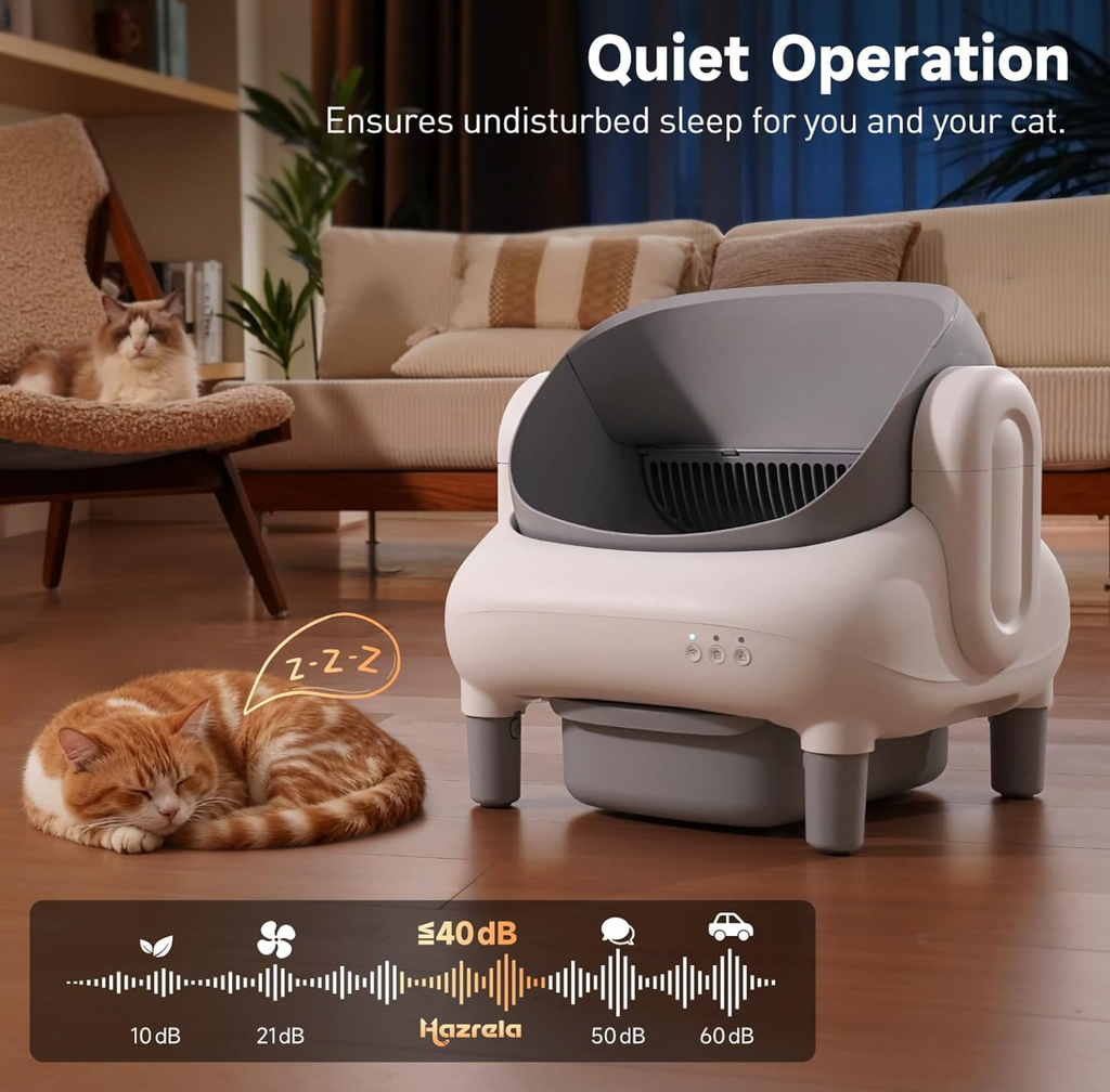 Smart Litter Box | Automatic Self-Cleaning Cat Litter Box with App Control | Multi-Cat Recognition for Effortless Maintenance