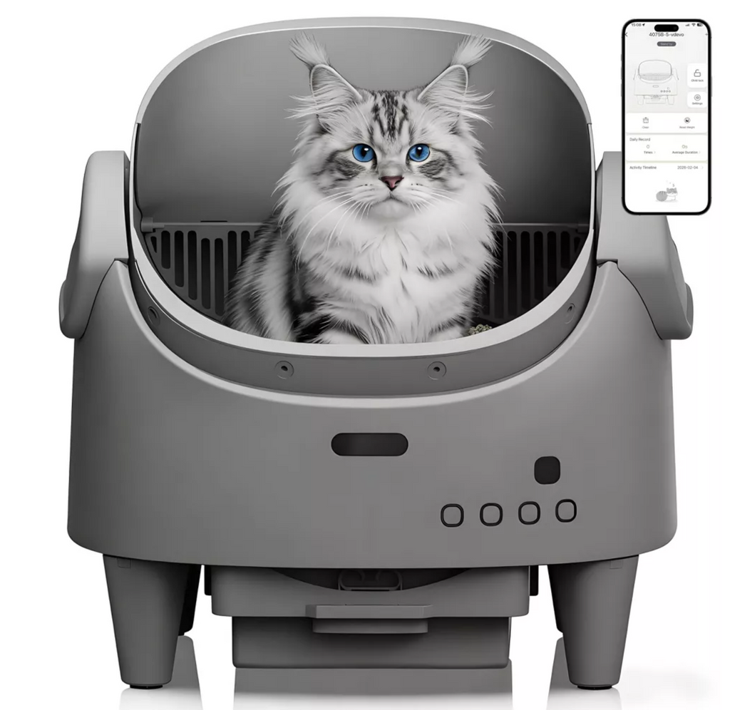 Smart Open Automatic Cat Litter Box 8L Self-Cleaning WiFi App Control Anti-Pinch Odor Removal Electric Pet Toilet