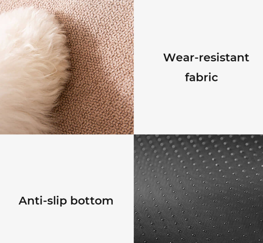 Dog Stairs for Bed & Couch - 2/3-Step Curved High-Density Foam Dog Steps with Non-Slip Bottom & Washable Cover for Small Dogs, Senior Pets & Cats