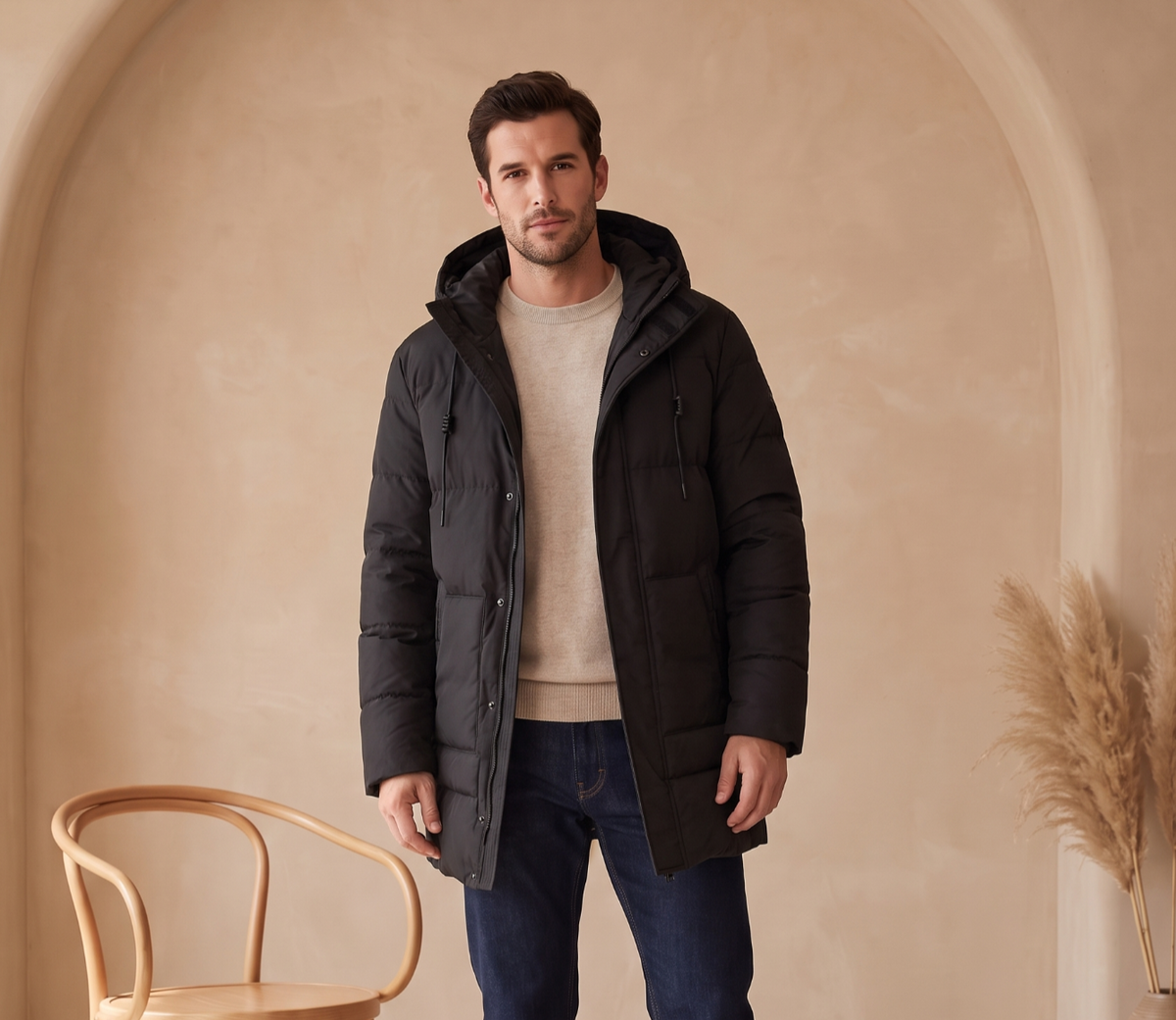 Gerald | Hooded Longline Winter Coat