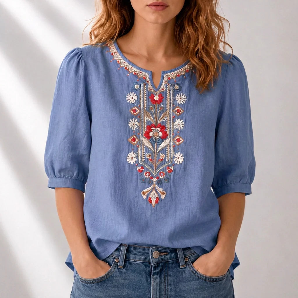 Seraphina Floral Embroidered Blouse