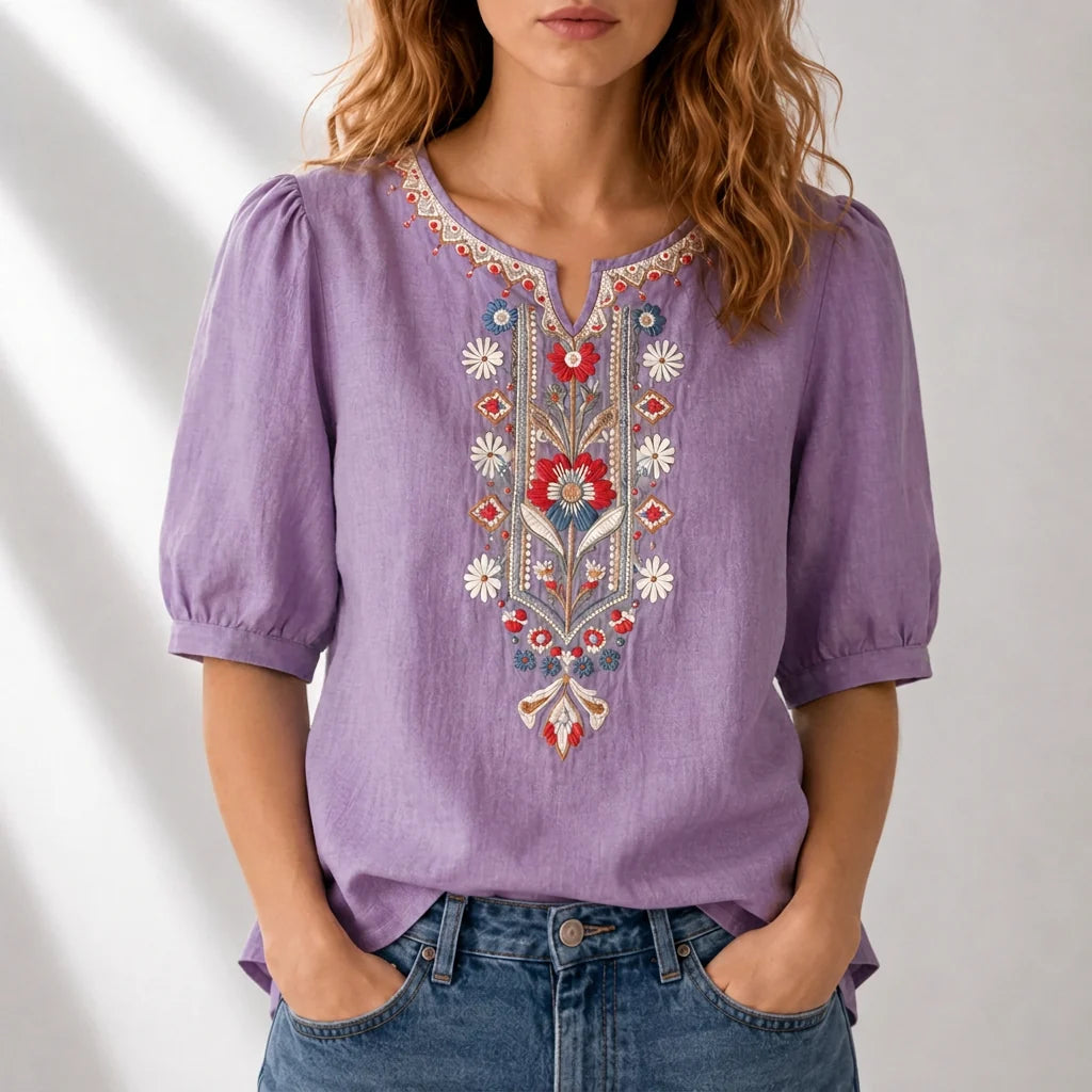 Seraphina Floral Embroidered Blouse