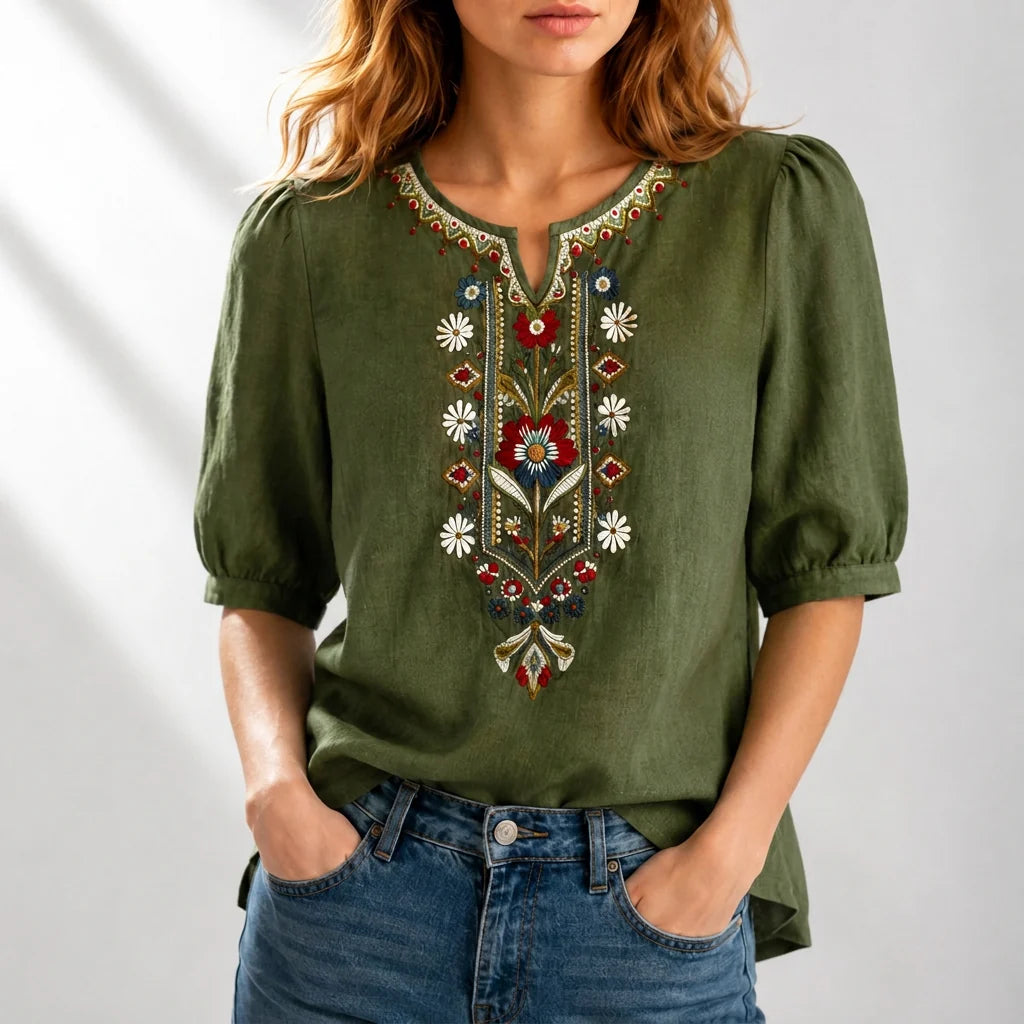 Seraphina Floral Embroidered Blouse