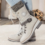Snow Boots For Women | Waterproof Lace-Up Buckle