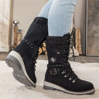Snow Boots For Women | Waterproof Lace-Up Buckle