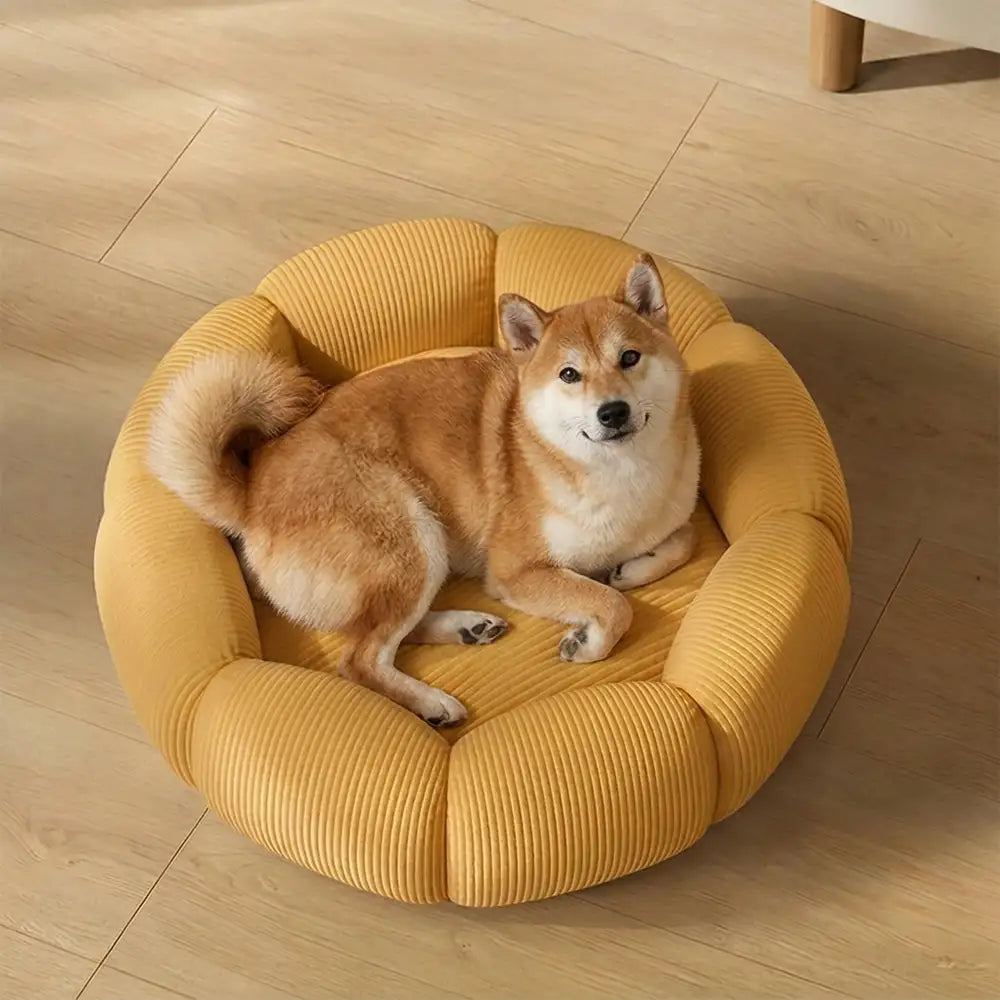 Soft Neck Support Washable Round Cat Bed Dog Bed
