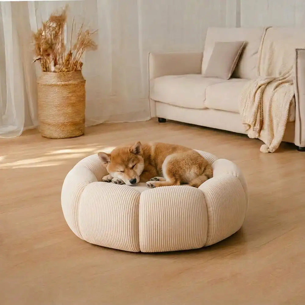 Soft Neck Support Washable Round Cat Bed Dog Bed