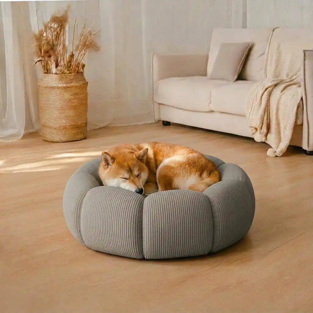 Soft Neck Support Washable Round Cat Bed Dog Bed