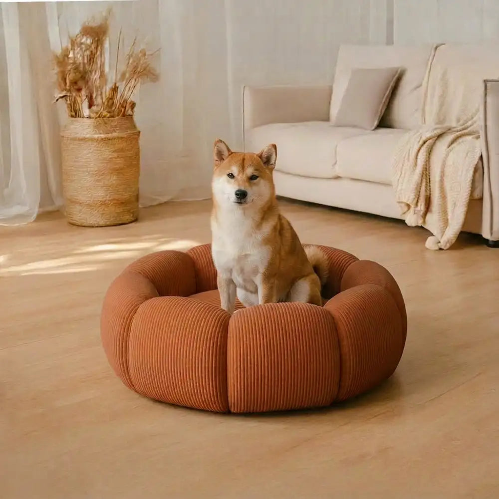 Soft Neck Support Washable Round Cat Bed Dog Bed